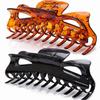 Prettyou Thick Hair Super Large Clips Crystal Plastic Claw Clamps Hairgrips Clips Accessories for Women, 2 pack. (A) view 1