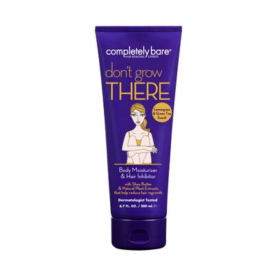 Completely Bare don't grow THERE Body Moisturizer & Hair Inhibitor - Shea Butter & Hair Minimizers 6.7 FL OZ