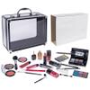 SHANY Carry All Trunk Makeup Train Case with Re-usable Aluminum Beauty Storage Organizer Case. Make up Set with Eye palettes, Blushes,Face Powders, Manicure, Pedicure and Cosmetics Brushes. GIFT SET view 3