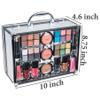 SHANY Carry All Trunk Makeup Train Case with Re-usable Aluminum Beauty Storage Organizer Case. Make up Set with Eye palettes, Blushes,Face Powders, Manicure, Pedicure and Cosmetics Brushes. GIFT SET view 4