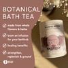 Moon Bath Botanical Bath Tea | Waxing Moon Herbal Ayurvedic Bath Soak for Strength & Vitality w/Cacao, Cardamom & Chrysanthemum for 2 Baths & Organic BodyCare for Lunar Alignment | Made in USA view 2