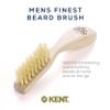 Kent BRD2 Boar Bristle Beard Brush for Men - Specially Cut Natural White Boar Bristle for Flawless Shaping and Grooming, Ergonomic Pistol-Like Grip Wood Handle, Dry or Wet Beard, Distributes Oils view 3