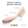 Kent BRD2 Boar Bristle Beard Brush for Men - Specially Cut Natural White Boar Bristle for Flawless Shaping and Grooming, Ergonomic Pistol-Like Grip Wood Handle, Dry or Wet Beard, Distributes Oils view 4