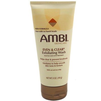 Ambi Even & Clear Exfoliating Wash for Acne 5.0 oz. (Quantity of 4)
