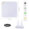 SINLAND Microfiber Facial Cloths Fast Drying Washcloth 12inch x 12inch White 6 pack view 3
