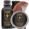 Beard Oil Conditioner 3-in-1 Set by Caveman - Tame and Strengthen with Beard oil and Moisturize with Beard Balm - Smooth and Finish with Beard comb view 1