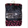 101 BEACH Hanging Toiletry Cosmetic Organizer Bag - Roll up for Storage Travel - Custom Embroidery Available (Lips Print - Embroidered Monogram) view 2