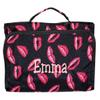 101 BEACH Hanging Toiletry Cosmetic Organizer Bag - Roll up for Storage Travel - Custom Embroidery Available (Lips Print - Embroidered Name) view 1