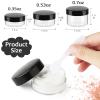 Accmor 15 Pieces Empty Clear Plastic Sample Containers with Lids 10/15/ 20 Gram Size Cosmetic Pots Jars with 5 Pieces Mini Spatulas view 2