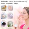 Accmor 15 Pieces Empty Clear Plastic Sample Containers with Lids 10/15/ 20 Gram Size Cosmetic Pots Jars with 5 Pieces Mini Spatulas view 3
