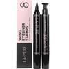 LA PURE Waterproof Liquid Eyeliner Stamp Winged Eyeliner Tool 2x Cat Eye - Winged & Fine Tipped Pen Eyeliner Stencil Smudge Proof Black Eye Liner Tiktok Trend Items Wing Stamp - Black 8mm view 1