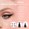 LA PURE Waterproof Liquid Eyeliner Stamp Winged Eyeliner Tool 2x Cat Eye - Winged & Fine Tipped Pen Eyeliner Stencil Smudge Proof Black Eye Liner Tiktok Trend Items Wing Stamp - Black 8mm view 3