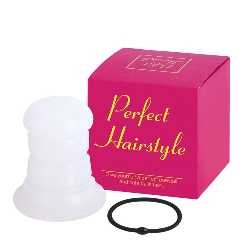 VANOW Ponytail Holders, Ponytail Volume Enhancer, Crystal Transparent Filled Hair Accessory, Fashion Hair Bun Maker, Magic Hair Styling Tool for Women Girls