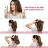 VANOW Ponytail Holders, Ponytail Volume Enhancer, Crystal Transparent Filled Hair Accessory, Fashion Hair Bun Maker, Magic Hair Styling Tool for Women Girls view 2