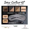 Aesthetica Brow Contour Kit 16-Piece Eyebrow Makeup Palette Set 6 Eyebrow Powders, 5 Eyebrow Stencils, Spoolie/Brush Duo, Tweezers, Eye Brow Wax, Highlighter - Unique Gifts For Women For Her Birthday view 2