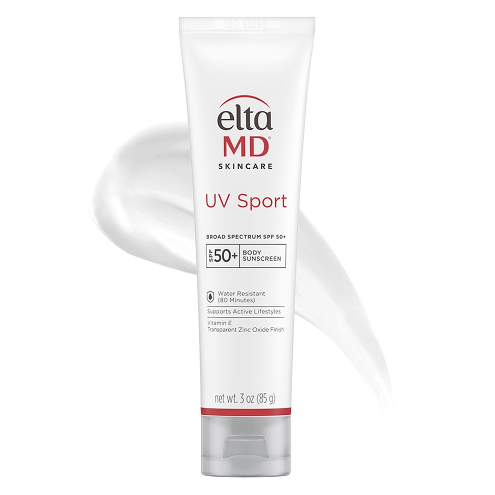 EltaMD UV Sport Sunscreen Lotion SPF 50 - Face and Body Sunscreen SPF 50, Water & Sweat Resistant, Zinc Oxide Formula for Active Lifestyles, 3 oz