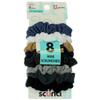 Scunci Effortless Beauty Mini Scrunchies No-damage Assorted Denim-Colors Elastics 8 Count, Ponytailers view 3