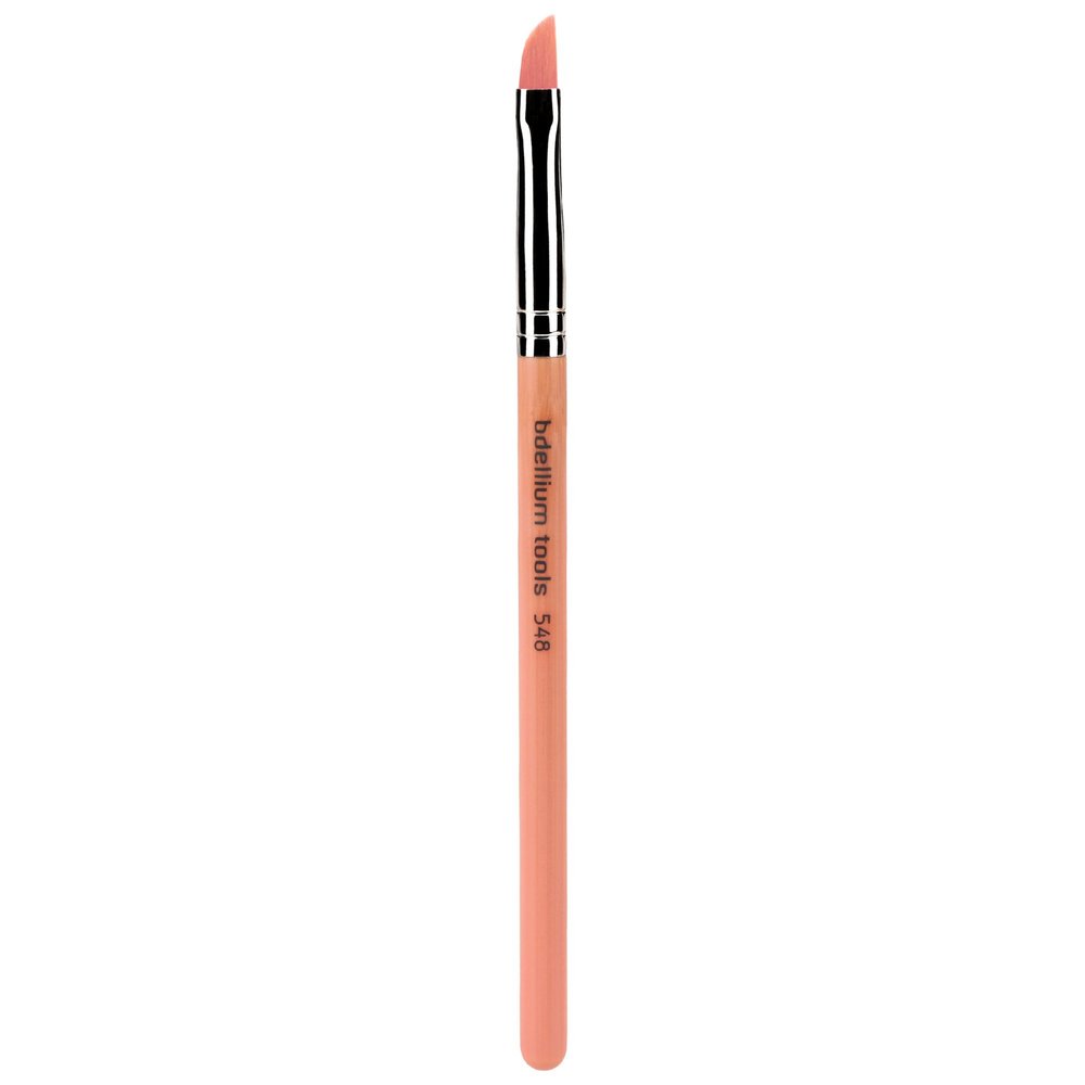 Bdellium Tools Professional Makeup Brush - Pink Bambu Series 548 Dagger Lip - With Soft Synthetic Fibers, For Precise Lip Definition (Pink, 1pc)