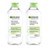 Garnier Micellar Water for Oily Skin, Facial Cleanser & Makeup Remover, Mattifying, For All Skin Types, Vegan, Cruelty Free, 13.5 Fl Oz (400mL), 2 Count view 1