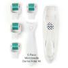Derma Roller Microneedle 6 Piece Kit [DERMAROLL by Prosper Beauty] Face Roller with 4 Replaceable Heads Exfoliation Microdermabrasion Micro Derma Skin Care Tool Dermaplaning Microneedling view 3