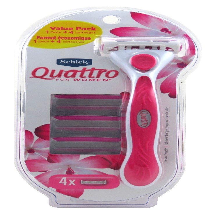 Schick Womens Quattro Razor Value Pack 4X (2 Pack)