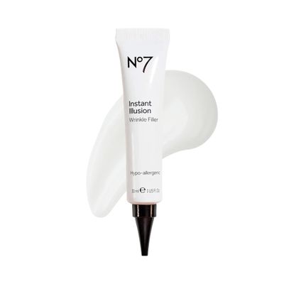 No7 Instant Illusion Wrinkle Filler - Anti Aging Serum for Face to Smooth + Blur Fine Lines and Wrinkles - Gives Complexion a Youthful and Radiant Glow (1 Fl Oz)