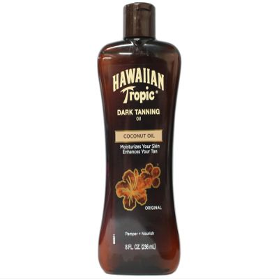 Hawaiian Tropic Dark Tanning Oil Original - 8 oz, Pack of 5