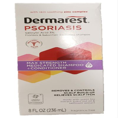 Dermarest Medicated Shampoo Plus Conditioner for Psoriasis, 8 fl oz (5 Pack)
