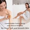 Dry Brushing Body Brush Set  Natural Bristle Spa Exfoliator Kit with Face Cleansing Brush, Long Dry Brushing Body Brush for Lymphatic Drainage & Massaging Cellulite Brush for Smooth, Radiant Skin view 3