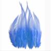 10 Pieces - Solid Royal Blue Thin Long Whiting Farm Rooster Saddle Hair Extension Feathers | Moonlight Feather view 1