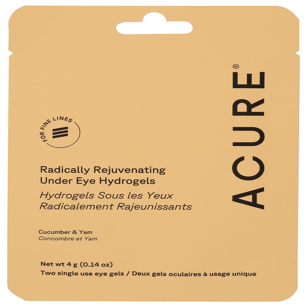 Acure Radically Rejuvenating Under Eye Hydrogel Mask, Provides Anti-Aging Support, & Silk Tree, Purple, Cucumber, 0.236 Fl Oz (Pack of 1)