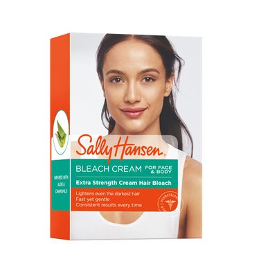 Sally Hansen Extra Strength Crme Body Bleach Kit | Face & Body Hair Lightening Cream with Aloe | Complete Bleach System (Package May Vary)