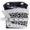 Kissaki Snow Leopard Style Genuine Leather Hair Scissors Holster Hairstylists Cosmetologist Tool Pouch view 1