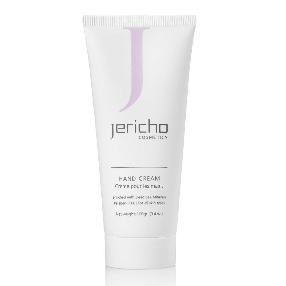 Jericho Cosmetics Hand Cream Moisturizing & Nourishing with Aloe, Olive Oil & Dead Sea Salts Hydrating Formula with Witch Hazel & Vitamin E Non-Greasy, 3.4 oz