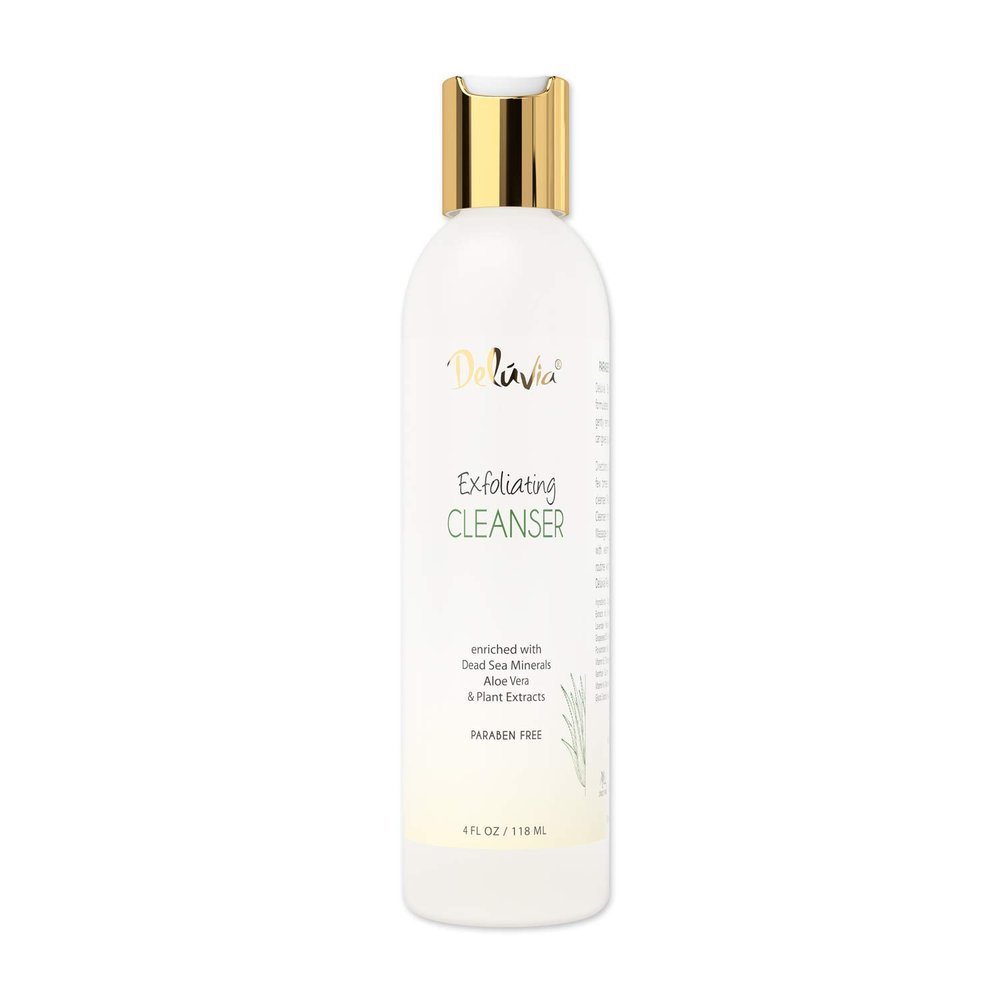 Deluvia Exfoliating Face Wash, Hydrating Face Cleanser & Gentle Exfoliating Face Scrub, Exfoliate for Face, Face Exfoliating Scrub, Facial Scrub for Men & Women, Facewash Cleaner & Face Exfoliant.