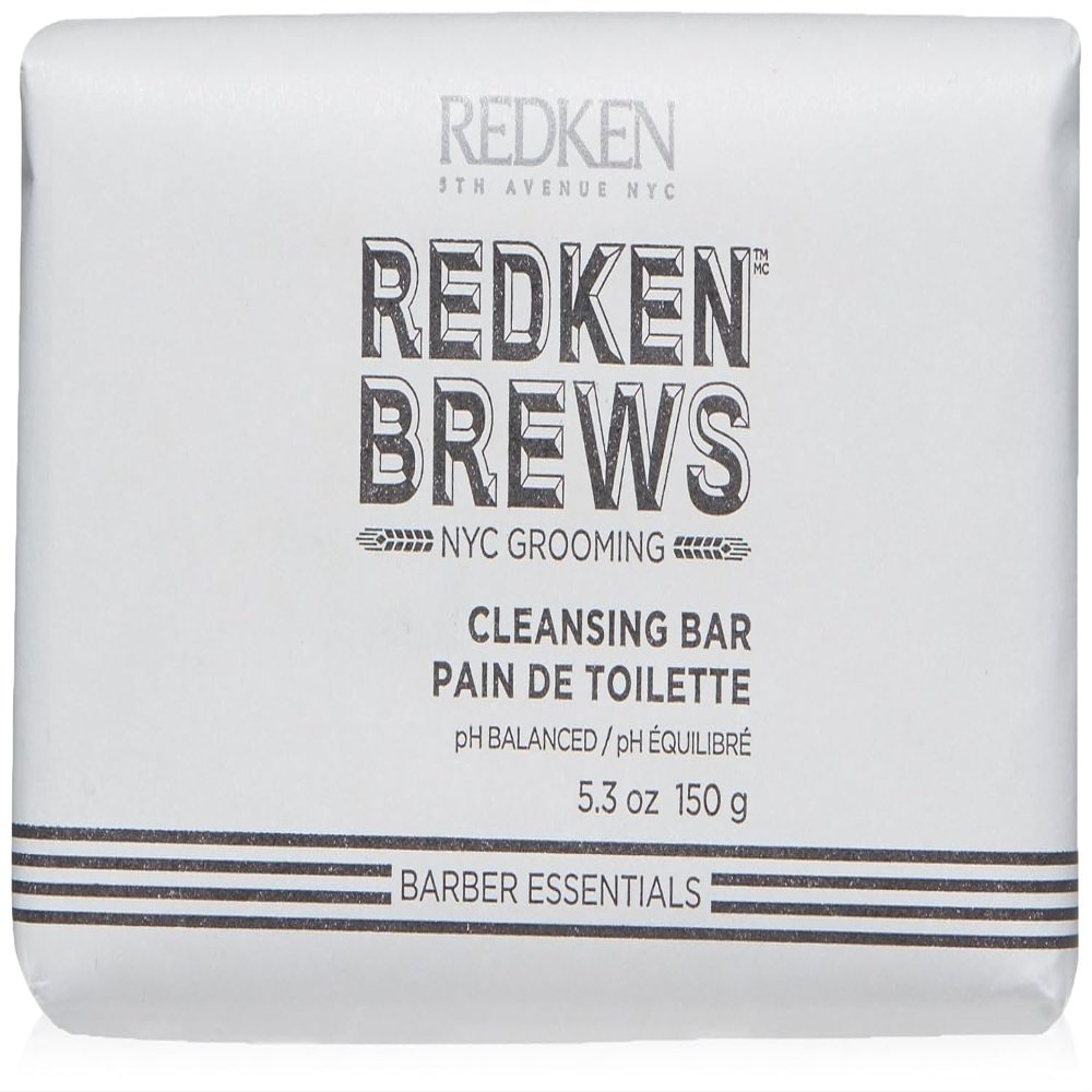 Redken Brews Men's Cleanse Bar - Multi-Purpose Bar Soap For Face and Body For All Men's Skin Types, Moisturizing & Deodorizing With Clean & Fresh Scent, 5.3 Fl Oz