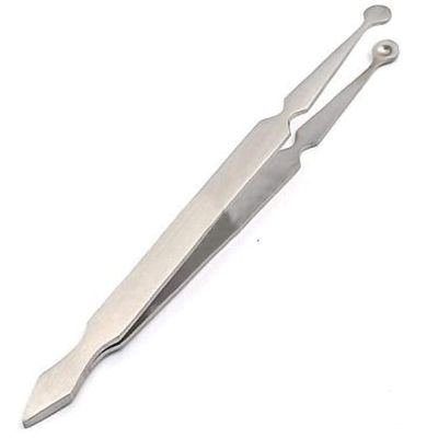 DDP Body Piercing Bead Holding Tweezers 4 3/4" Stainless Steel Professional Ear Nipple Belly Nose Tongue Lip Navel Eyebrow