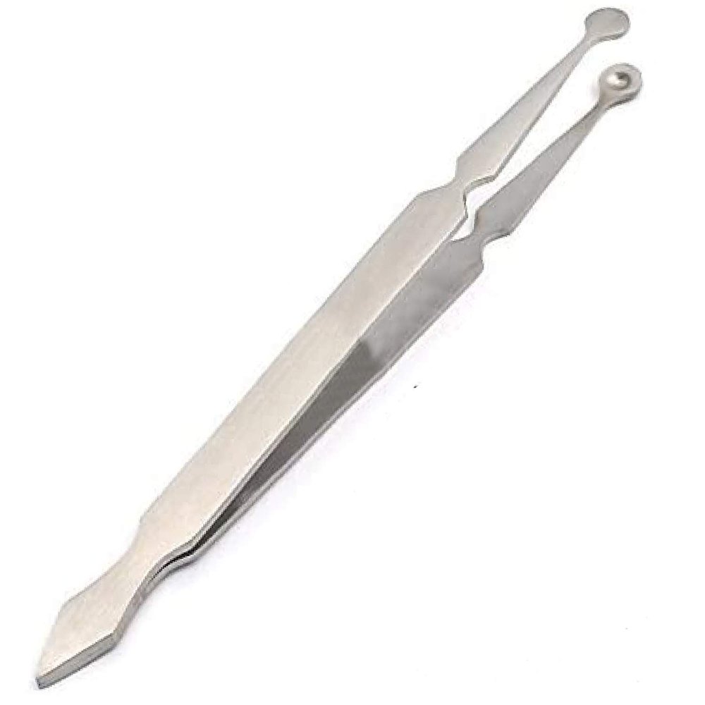 DDP Body Piercing Bead Holding Tweezers 4 3/4" Stainless Steel Professional Ear Nipple Belly Nose Tongue Lip Navel Eyebrow