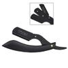 Black Barber Hair Straight Cut Throat Shaving Razor Barber Hair Salon view 1