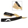 Barber Hair Salon Straight Cut Throat Shaving Steel Black & Gold Razor view 1