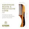 Kent Beard & Mustache Set - BRD5 Horse Hair + Nylon Bristle Brush, 81T + FOT Handmade Sawcut Combs, Pistol-Grip Wood Handle, Dry/Wet Use, Distributes Oils & Balms - Full Grooming Kit for Men view 4