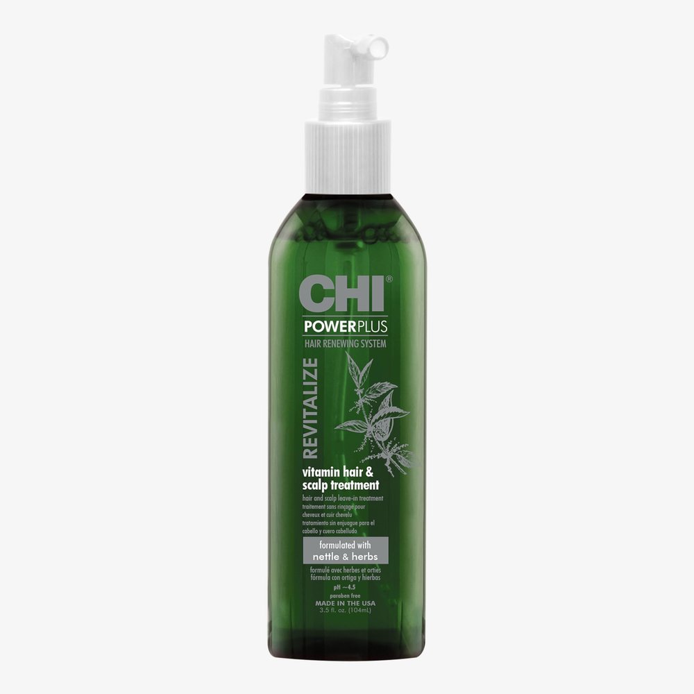 CHI PowerPlus Revitalizing Hair Treatment, Relieves Tightness & Dryness, Made With Botanicals & Vitamins to Nourish, Balance & Stimulate Scalp, 3 Oz