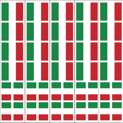 Italian Flag Temporary Tattoos, Italy Party Favors