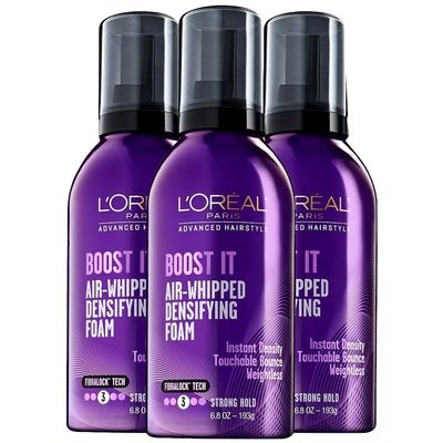 L'Oral Paris Advanced Hairstyle BOOST IT Air Whipped Densifying Foam, 6.8 fl. oz.