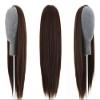 RemeeHi 3/4 Half Wig 100% Indian Remy Human Hair Silky Straight Hair Weft Cap to Choose 15" 140g #12 Light Brown view 1