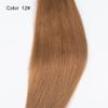 RemeeHi 3/4 Half Wig 100% Indian Remy Human Hair Silky Straight Hair Weft Cap to Choose 15" 140g #12 Light Brown view 2