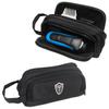Damero Travel Organizer, Men Grooming Storage Bag with Two Compartments for Electronic Shaver, Hair Clipper, Beard Trimmer and Attachment, Roomy, Lightweight and Portable, Black view 1