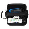 Damero Travel Organizer, Men Grooming Storage Bag with Two Compartments for Electronic Shaver, Hair Clipper, Beard Trimmer and Attachment, Roomy, Lightweight and Portable, Black view 4