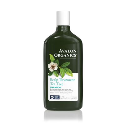 Avalon Organics Scalp Treatment Tea Tree Shampoo, Encourages Scalp Well-Being and Leaves Hair Soft, 11 Fluid Ounces