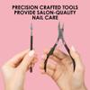 JAPONESQUE Soft Touch Toenail Clipper & Cuticle Pusher Manicure Set for Salon Quality Results, Anti-Slip Grip, Stainless Steel view 2